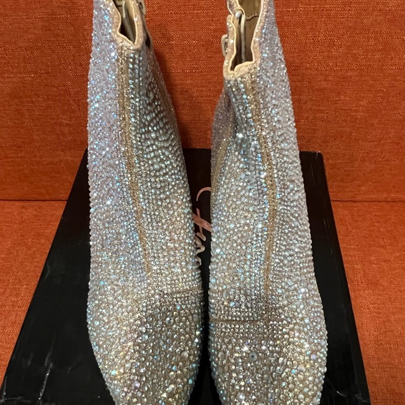 Forever Link Glittering Champagne Ankle Boots - Picture 5 of 6